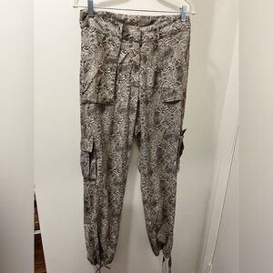 Walter Baker, snake skin cargo pants, size US 6